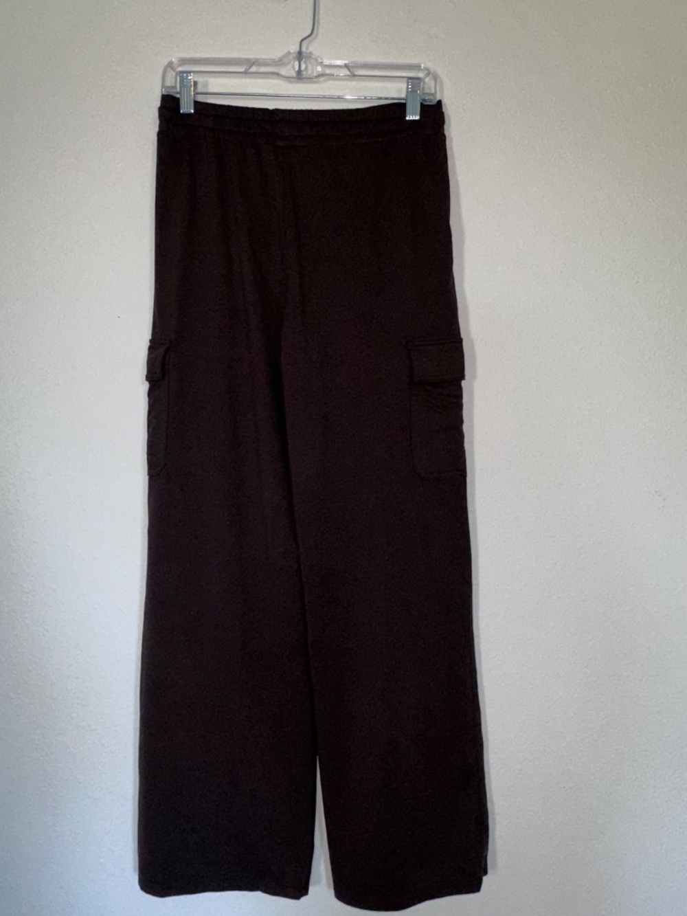 Vuori Halo Essential Cargo Wideleg Pants, Java Heather, 30" Inseam, Sz Small - Picture 3 of 10